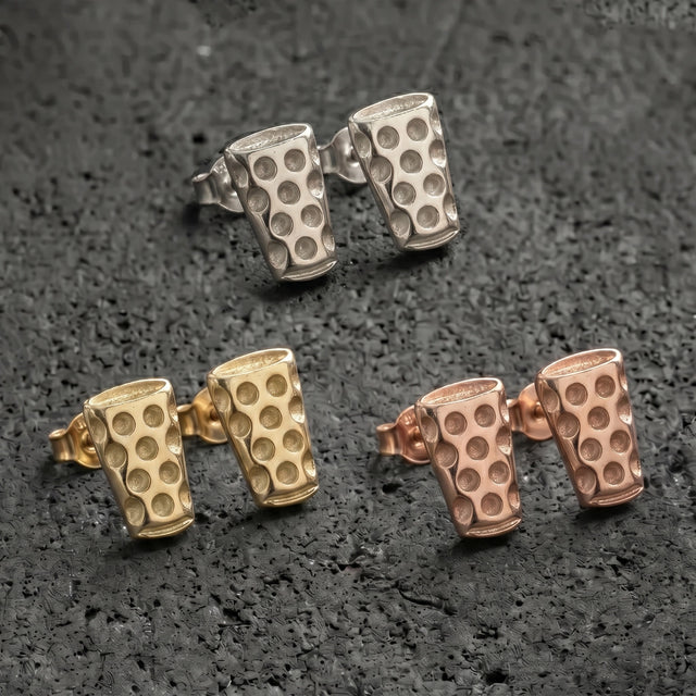  Die Dubbeglas Ohrstecker (12 mm) gibt es in Silber, Gold und Roségold