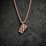 Einzigartiger Look, Kette  mit Dubbeglas in Roségold
