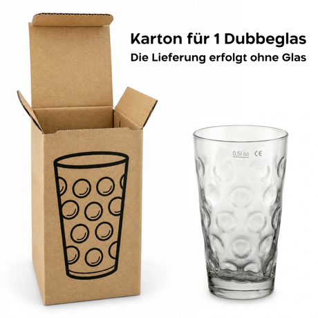Dubbeglas Karton & Geschenkkarton für 0,5 Liter Dubbegläser
