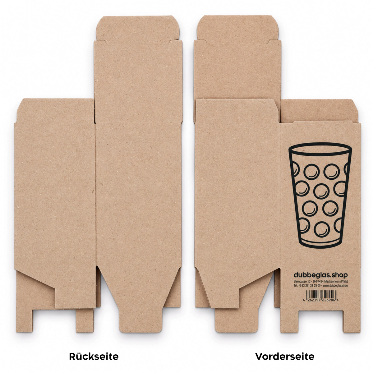 Dubbeglas Karton & Geschenkkarton für 0,5 Liter Dubbegläser