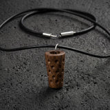 Dubbeglas Kette - Anhänger aus Nußbaum