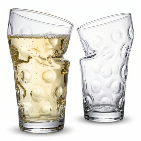 Dubbegläser 0,5 L mit Knick und einer Pfälzer Rieslingschorle