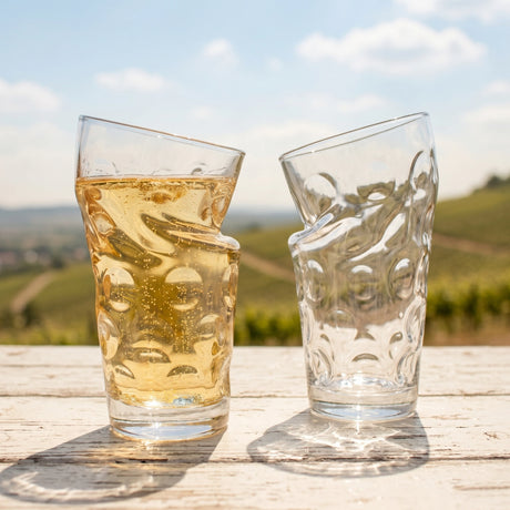 Das Dubbeglas mit Knick bringt frischen Charakter in die Pfälzer Weinkultur