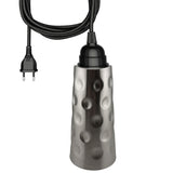 1 x Dubbeglas Lampe E27 mit Stecker & Schalter, 3 m schwarzes Stoffkabel (Bundle)