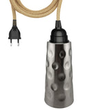 1 x Dubbeglas Lampe E27 mit Stecker & Schalter, 3 m Hanfkabel (Bundle)