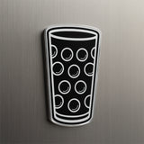 Dubbeglas Kühlschrankmagnet - Acryl, Schwarz