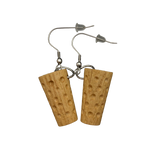Dubbeglas Ohrringe aus Holz