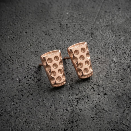 Dubbeglas Ohrstecker (12 mm) - Roségold