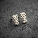 Dubbeglas Ohrstecker (12 mm) - Silber