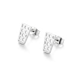 Stilvolle Ohrstecker im Dubbeglas-Design in Silber