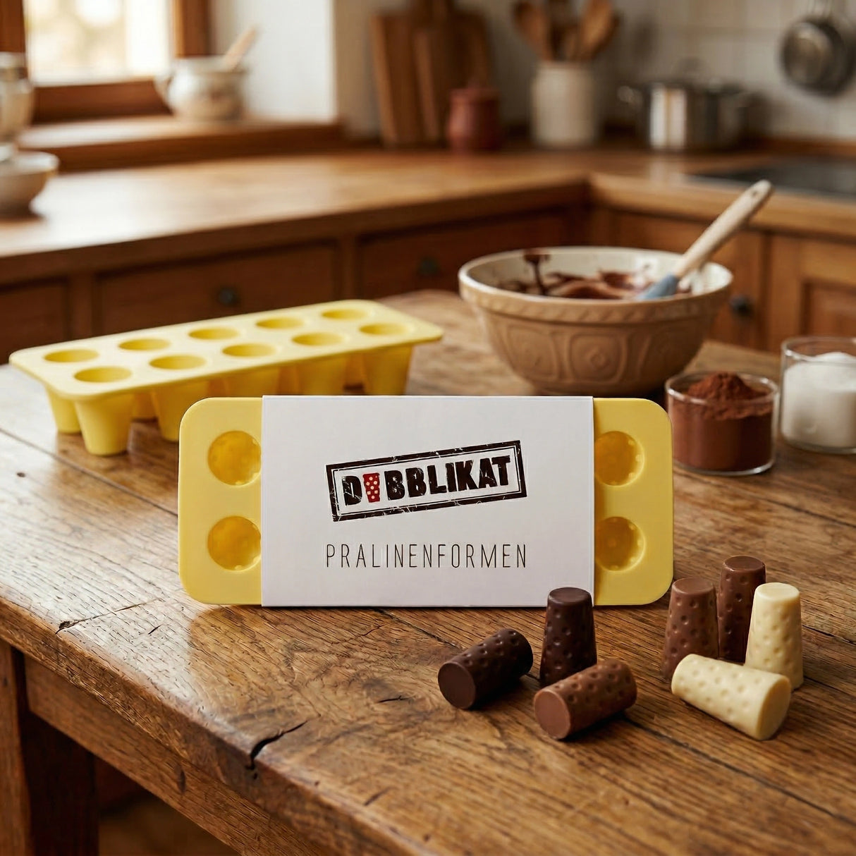 Dubbe Pralinen und Schokolade in verschiedenen Sorten - einfach selber herstellen mit dieser Silikonform