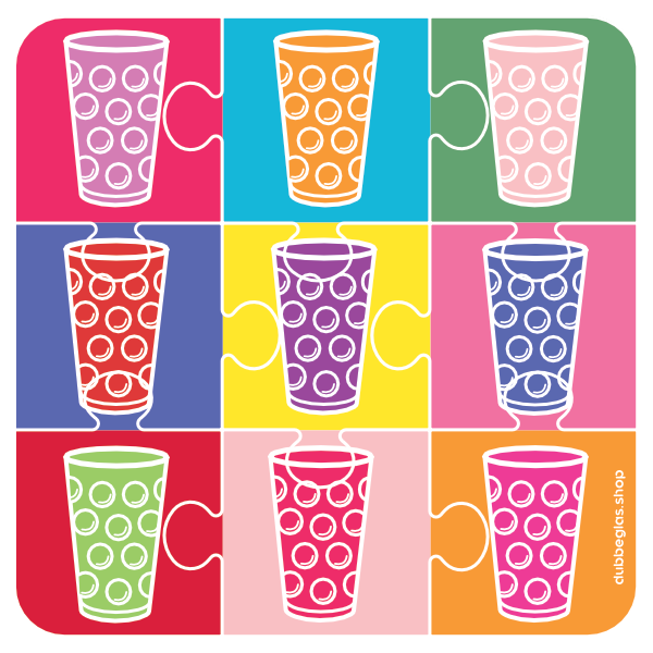 Dubbeglas Puzzle Untersetzer (10 Stück)