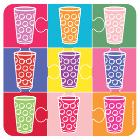 Dubbeglas Puzzle Untersetzer (10 Stück)