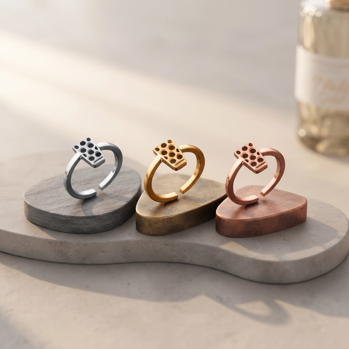 Dubbeglas Ring - in den Farben Silber, Gold und Roségold