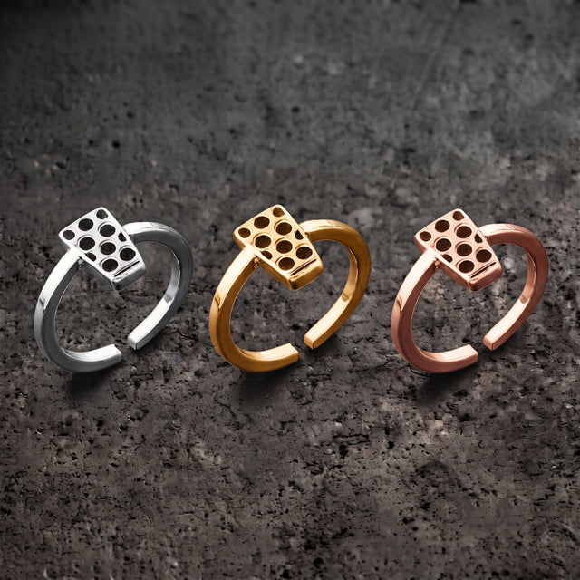 Dubbeglas Ring - Edelstahl in 3 verschiedenen Farben