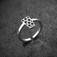 Dubbeglas Ring - Edelstahl in Silber