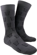 Dubbeglas Socke - grau & schwarz