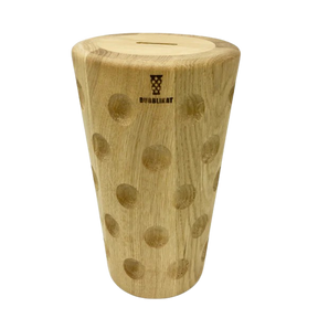 Dubbeglas Spardose aus Eiche