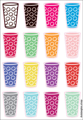 Dubbeglas Aufkleber - Stickerbogen (bunt)
