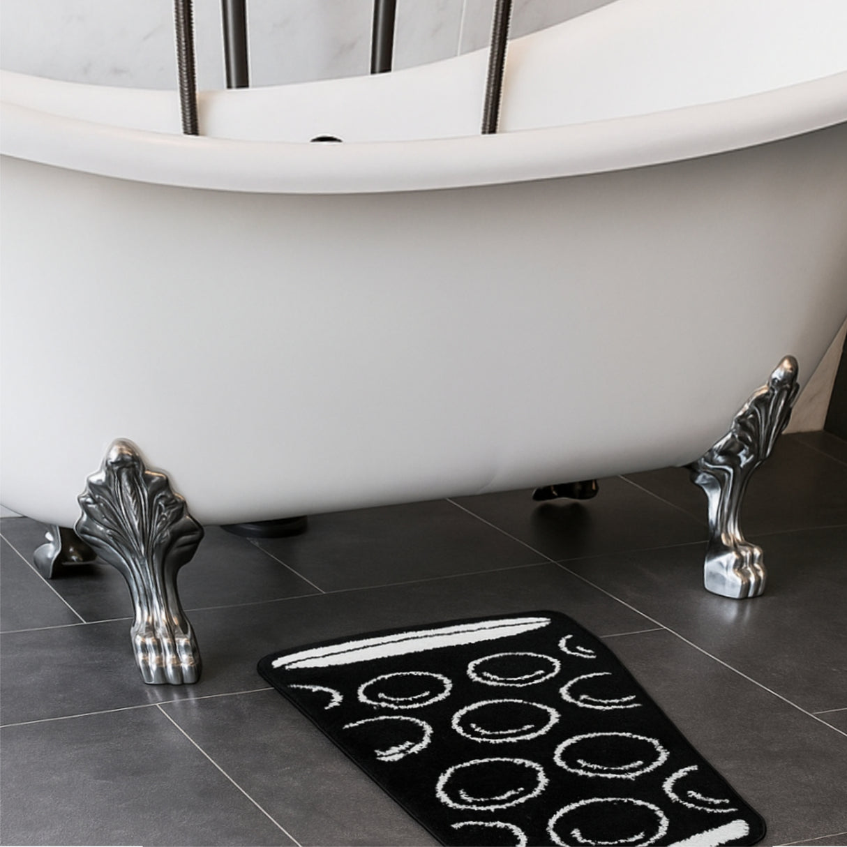 Dubbeglas Teppich - vor Badewanne