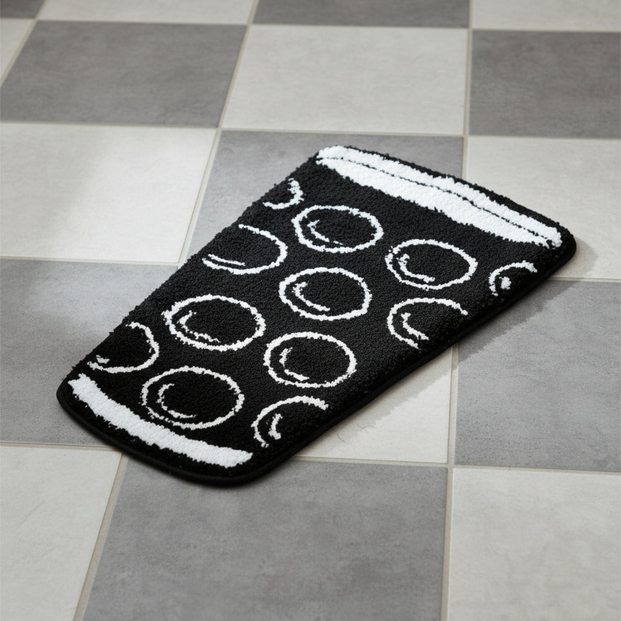 Dubbeglas Teppich -  auf Fliesen