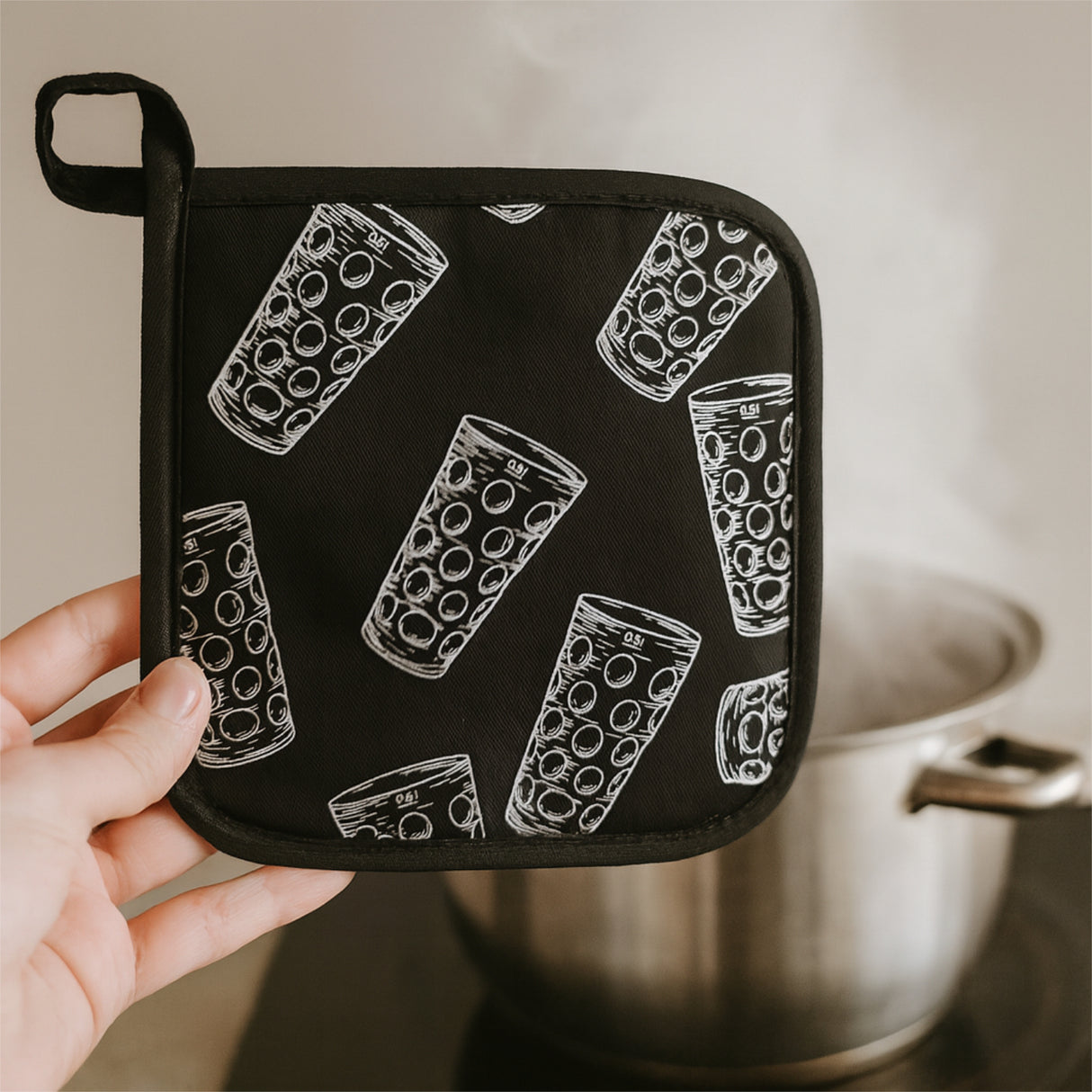 Dubbeglas Topflappen mit Kochtopf - Pfalz Geschenk