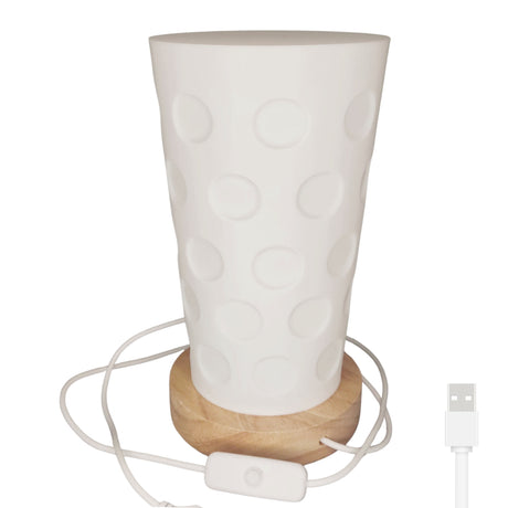 Dubbeglas USB Lampe