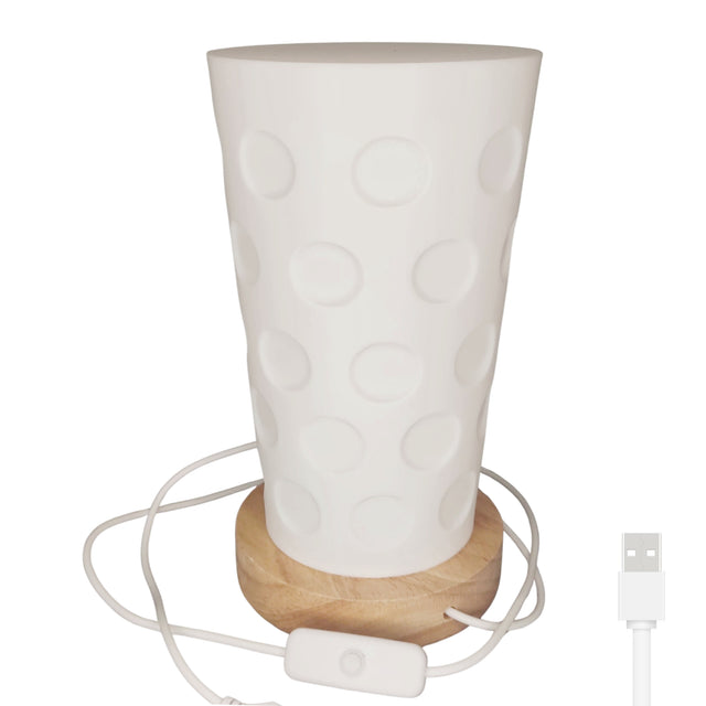 Dubbeglas USB Lampe