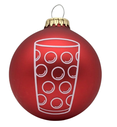 Dubbeglas Weihnachtskugel (rot)