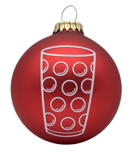 Dubbeglas Weihnachtskugel (rot)