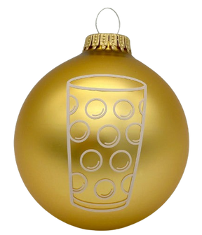 Dubbeglas Weihnachtskugel (gold)