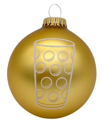 Dubbeglas Weihnachtskugel (gold)