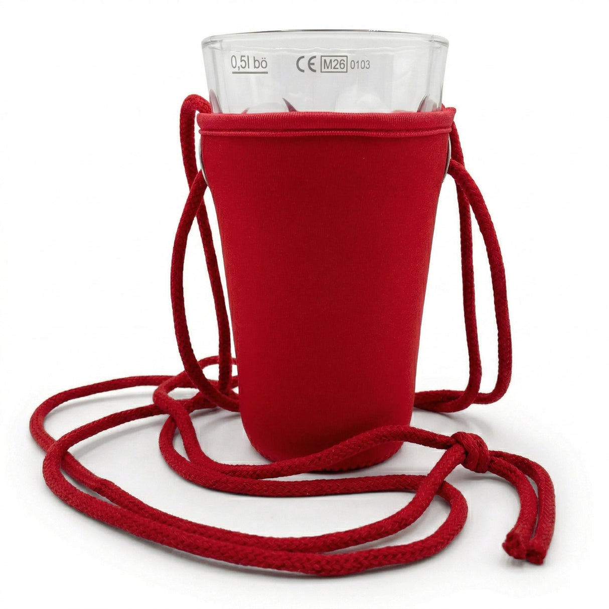 Dubbeglashalter - Getränkehalter rot