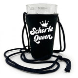Schorle Queen Dubbeglashalter - schwarz und weiß