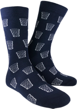 Dubbeglas Socke - dunkelblau (marine) & weiß