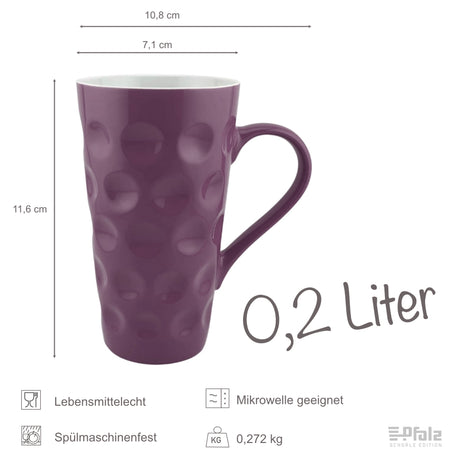 0,2 L Dubbetasse Größe - Lila