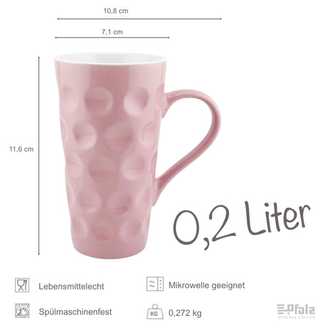 0,2 L Dubbetasse Größe - Rosa