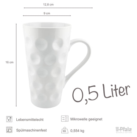 Größe 0,5 L Dubbetasse, weiß