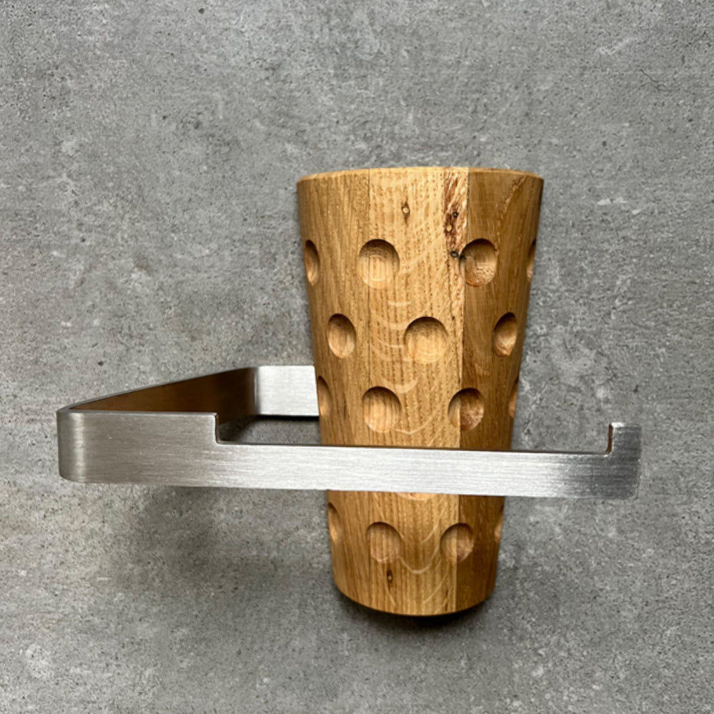 Dubbeglas Toilettenpapierhalter aus Holz, Halter aus Edelstahl