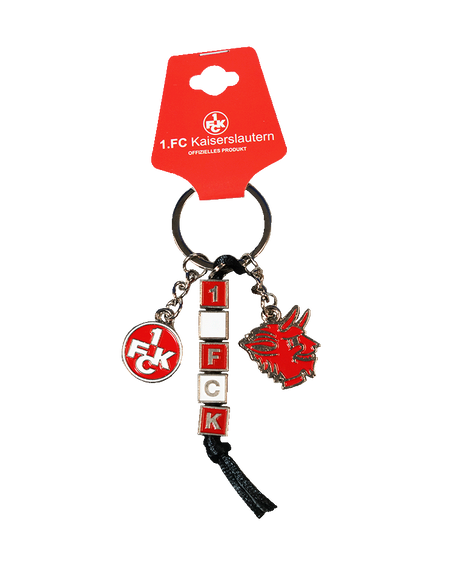 1. FCK Schlüsselanhänger Würfel + Charms