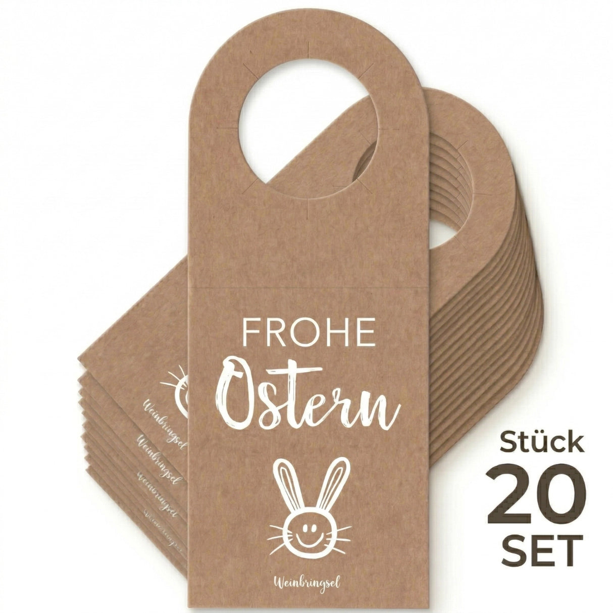 Frohe Ostern Flaschenanhänger - 20 Stück