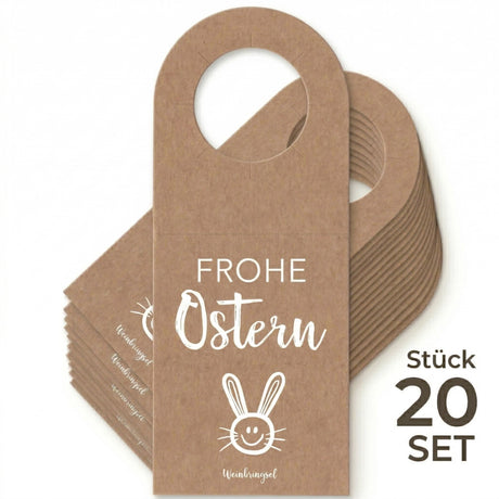 Frohe Ostern Flaschenanhänger - 20 Stück