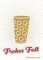 Frohes Fest - Dubbeglas Weihnachtskarte (weiß)