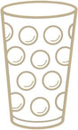 Dubbeglas Autoaufkleber - Gold