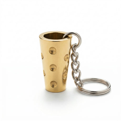 Gold - Dubbeglas Schlüsselanhänger