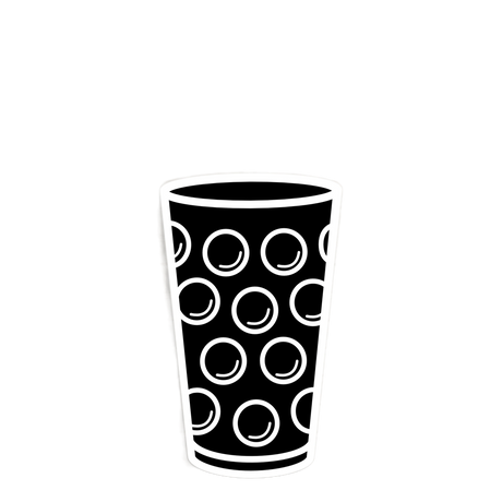 Dubbeglas Wanddeko - Größe S (9 x 15 cm)