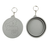 Dubbeglas Deckel aus Silikon - Grau, Vorderseite und Rückseite
