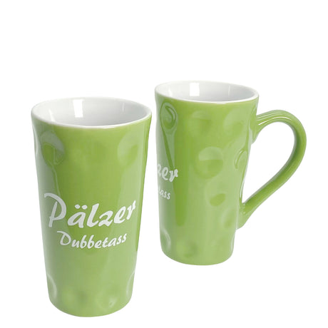 Pälzer Dubbetass 0,2 L - Dubbetasse mit Aufdruck, grün