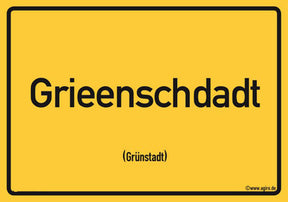 Grünstadt (Grieenschdadt) - Pfalz Ortsschild Magnet