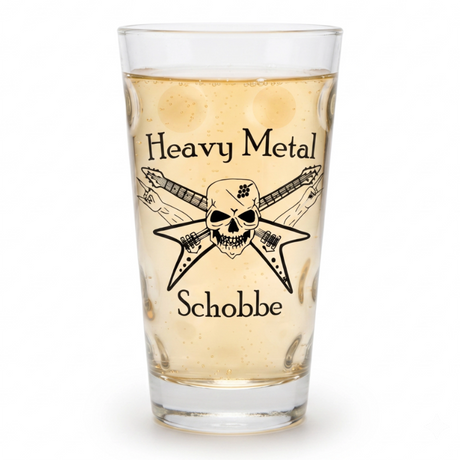 Heavy Metal Schobbe - Dubbeglas 0,5 L mit Rieslingschorle
